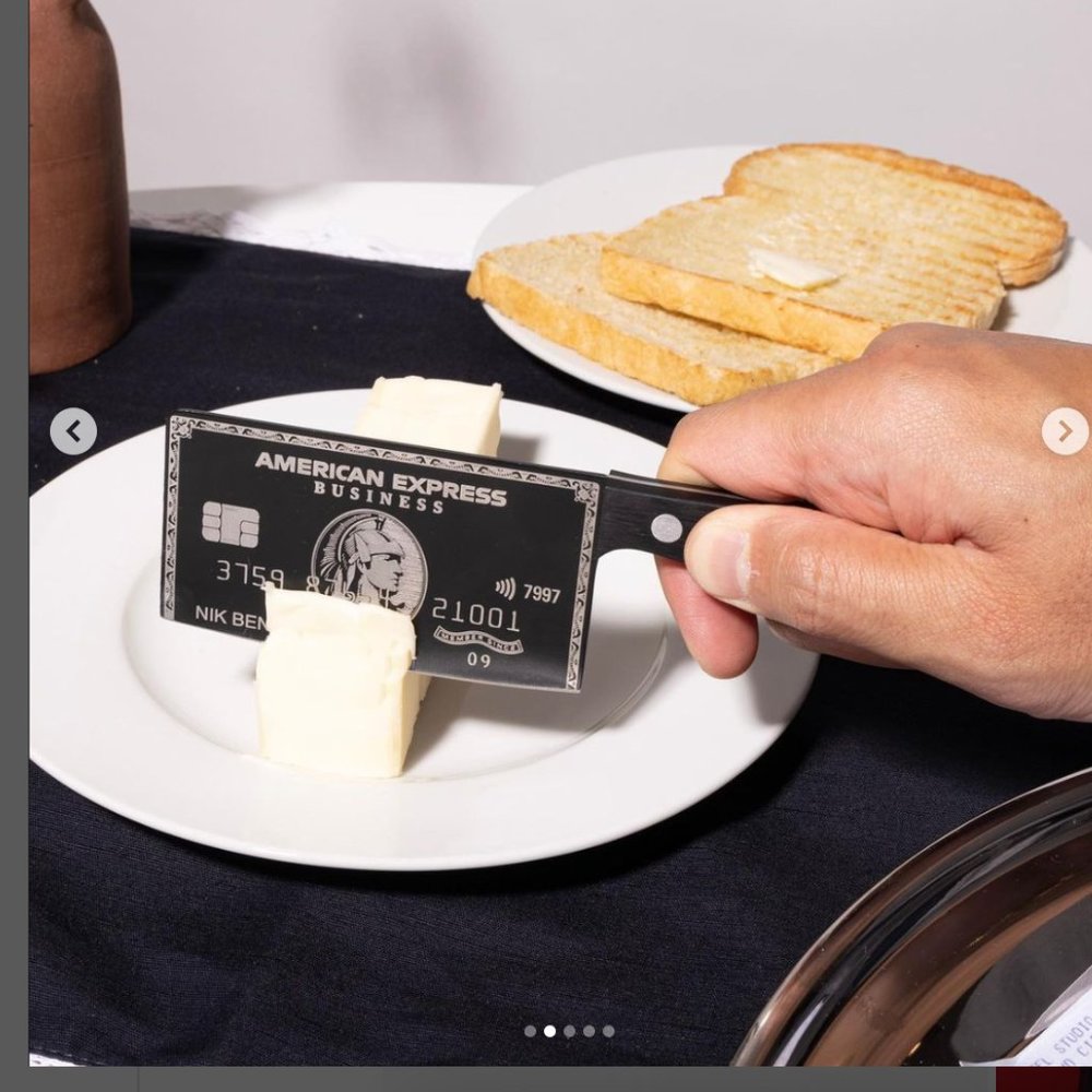 Limited Edition Nik Bentel Capitalism Cheese Knife: American Express Black Card
